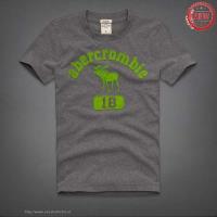 heren abercrombie korte tees 18 moose logo grijs groen Prijs Laag 57563189